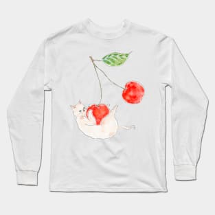 Cherry Kitten Long Sleeve T-Shirt